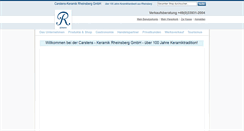Desktop Screenshot of keramik-rheinsberg.de