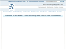 Tablet Screenshot of keramik-rheinsberg.de
